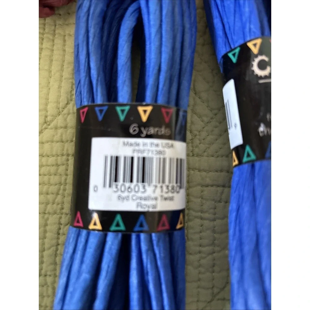 Vintage Creative Twist Paper Ribbon Lot of 12 Various Colors 6 Yards Each Crafts